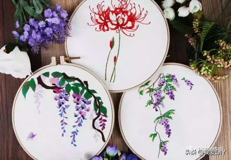 刺绣新手一步一步刺绣花,超详细的漂亮小花刺绣教程