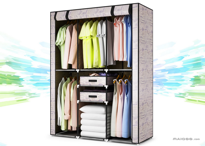 免安装折叠衣柜简易布衣柜测评,简易衣柜布衣柜安装教程