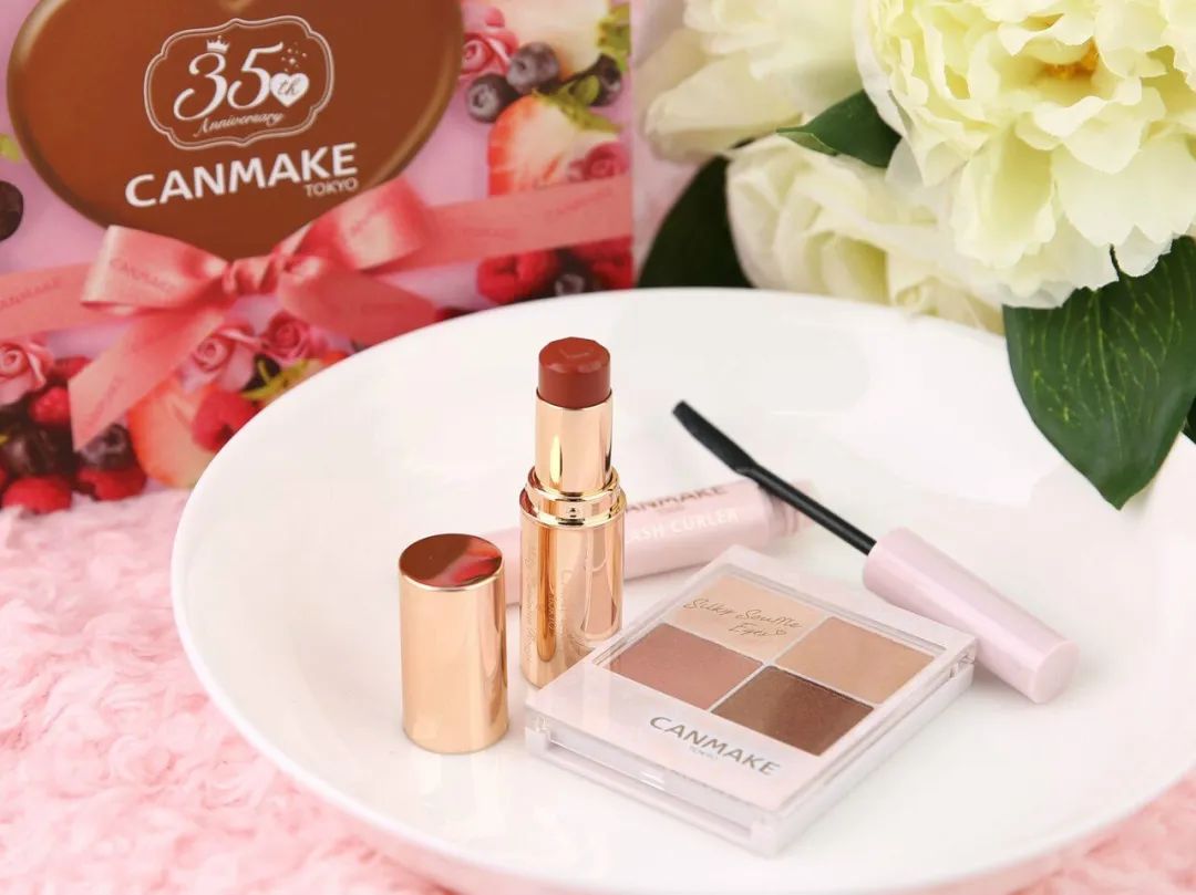 canmake限量版色号12号,canmake五色复古红