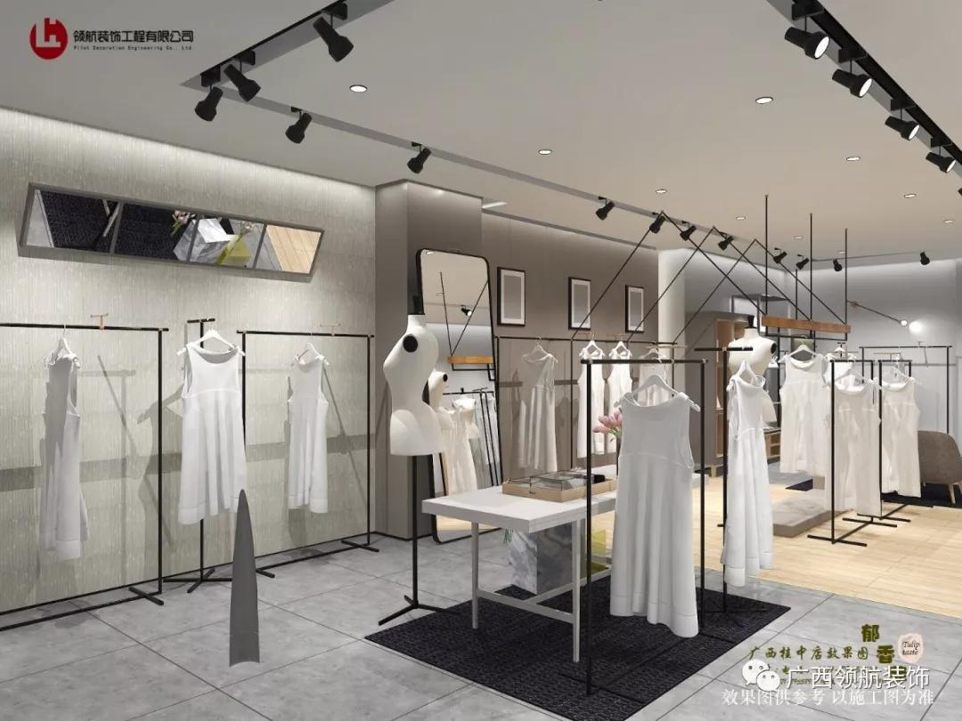 女装店装修简约灰,女装店装修最新风格简约100平方