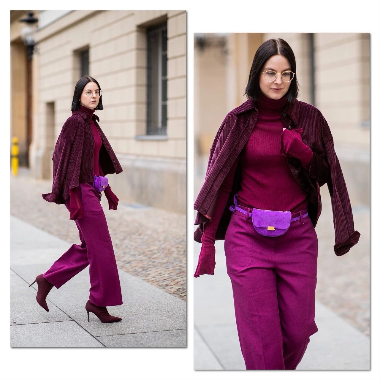 大衣配背包好看吗,大衣配短款包包显个高