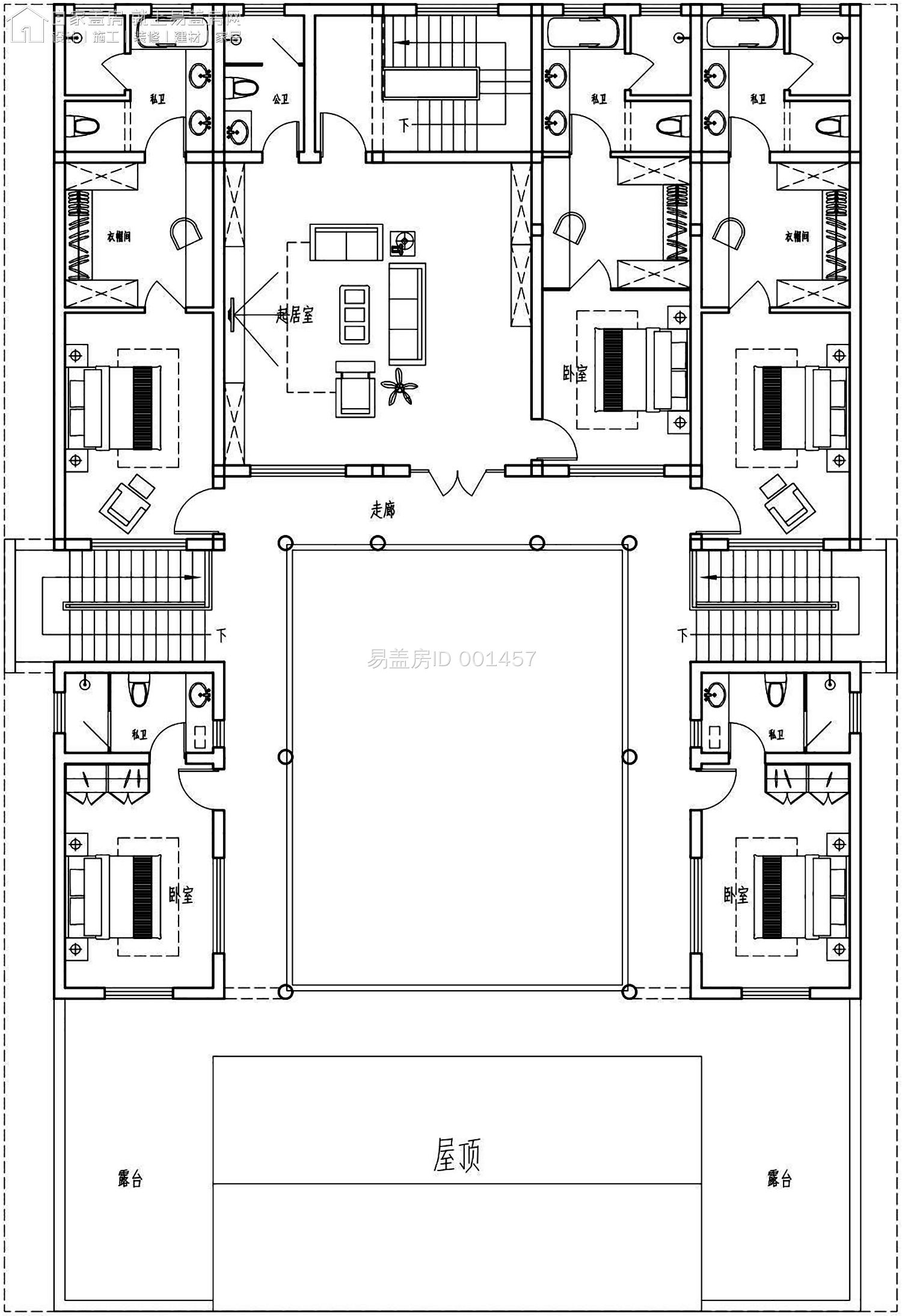 最牛中式四合院设计图及效果图,中式二层四合院永不过时
