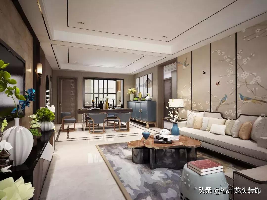 高档大气客厅画新中式,新中式大气客厅效果图