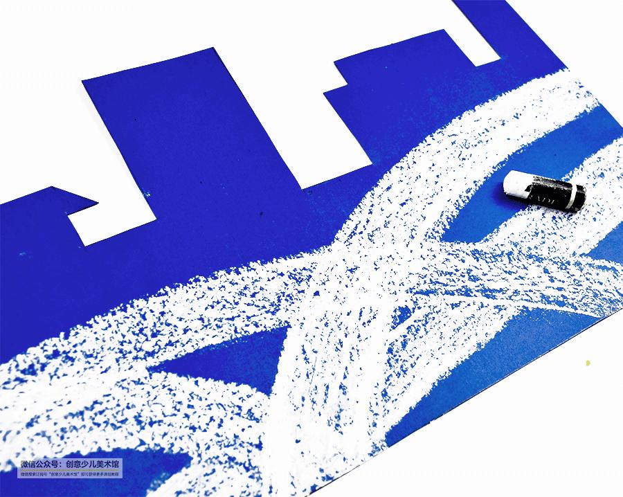 美丽的城市油画棒儿童画,儿童怎么画夜空油画棒