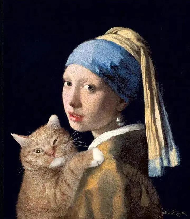 世界名画橘猫,橘猫世界名画