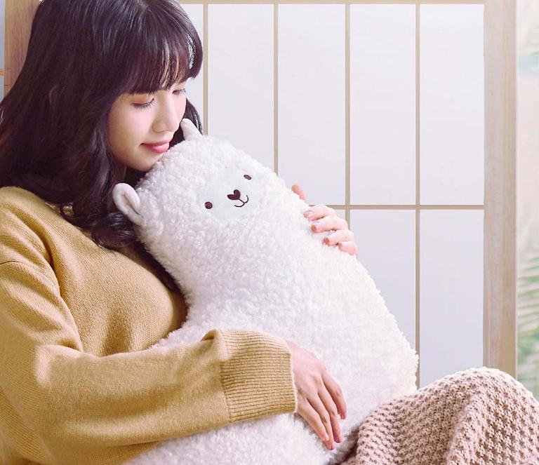 可爱治愈羊驼按摩器,可爱按摩枕羊驼
