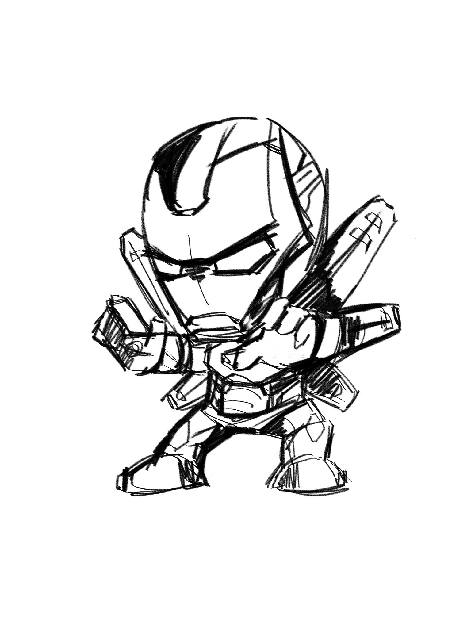 怎么用铅笔和纸来画钢铁侠,钢铁侠的最简单的画法