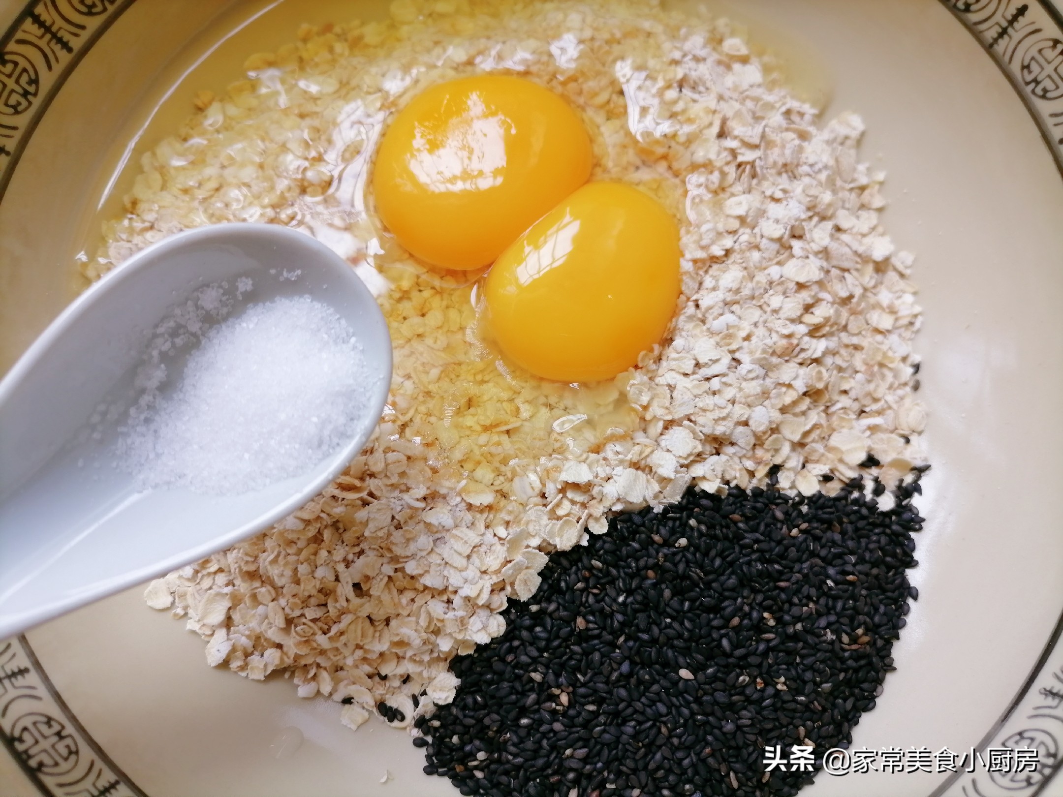 电饼铛怎么做燕麦饼干,自制减肥燕麦饼干无烤箱