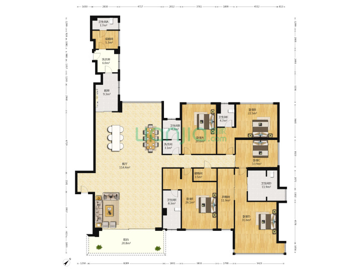 深圳半岛城邦三期豪宅户型和价格,半岛城邦大平层豪宅400平