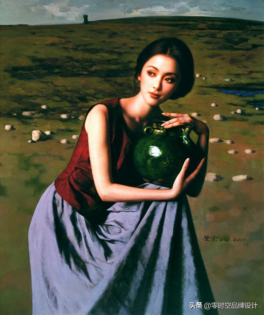 超写实女性人体油画艺术，画中女性人体丰神绰约，容光焕发