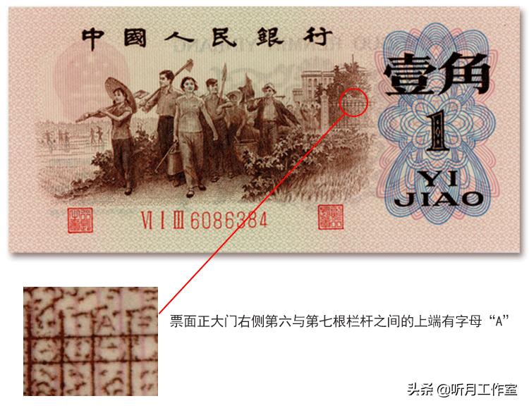 第三套人民币背绿水印一角真伪,208冠号背绿一角是带水印的吗