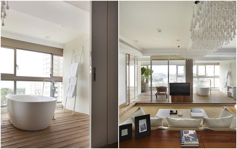 装修原木风浴室,原木风浴室风格