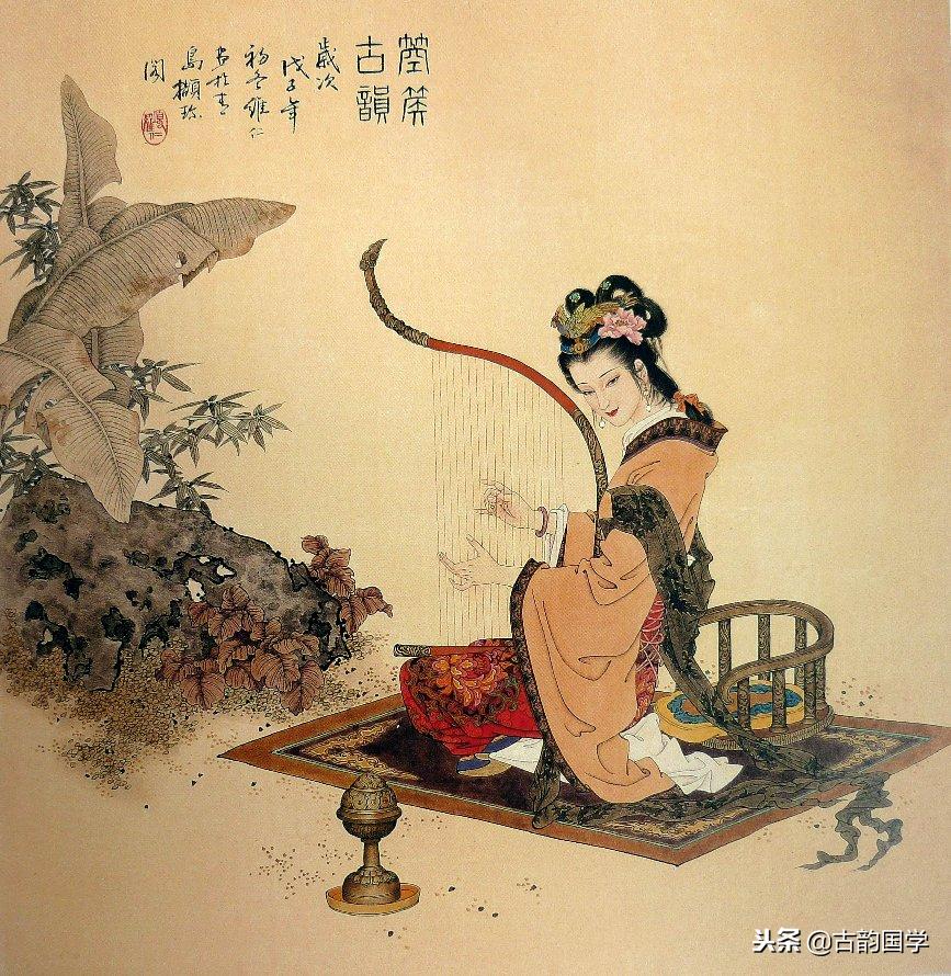 中国古典百美诗画（上）：一位佳丽一首古诗，可谓赏心悦目，收藏