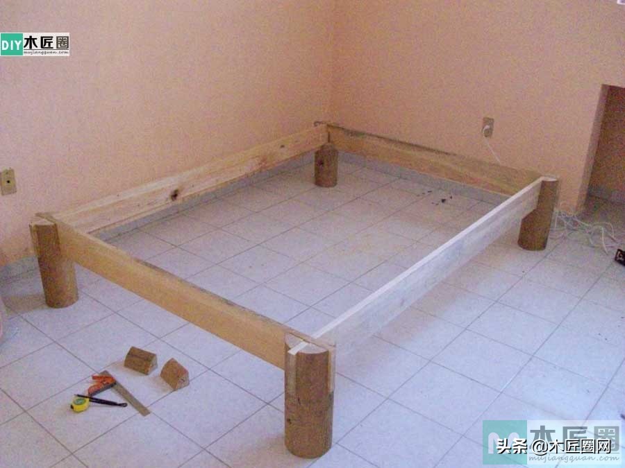 实木木床制作全过程,木工手工木床制作