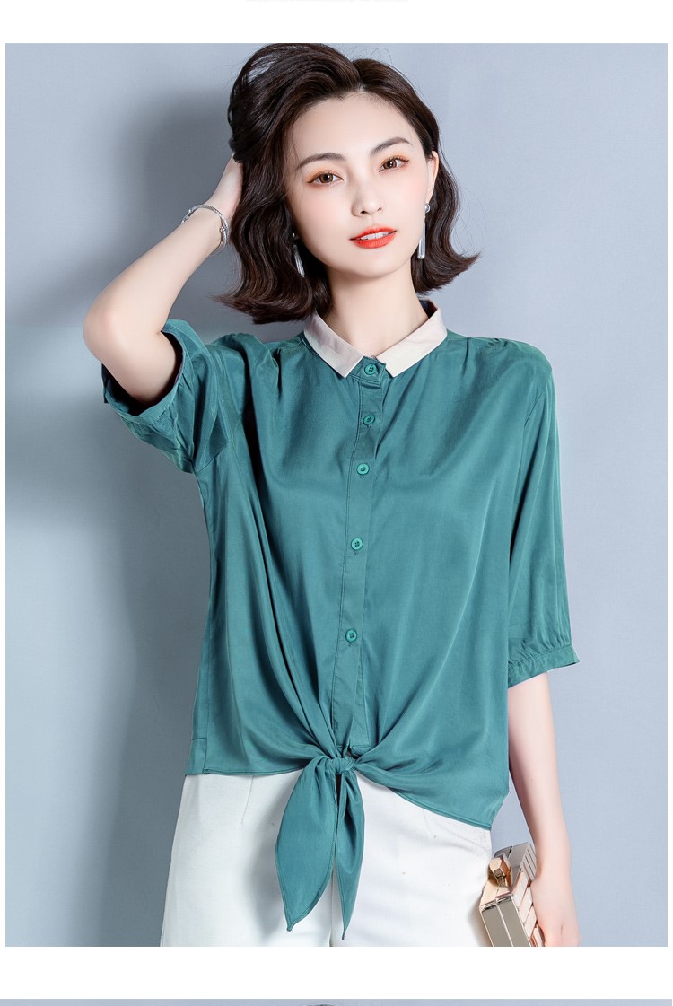 真丝T生出一股闲看花开花落、云卷云舒的放松之感，越穿越爱