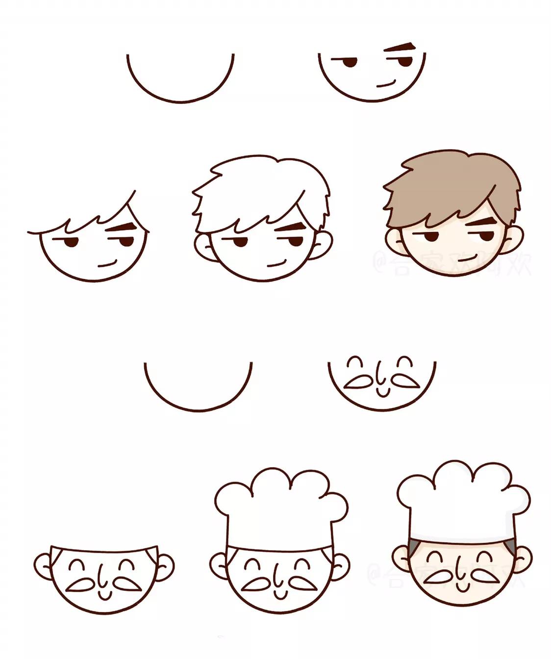 一群可爱小人简笔画,简单又可爱的小人简笔画