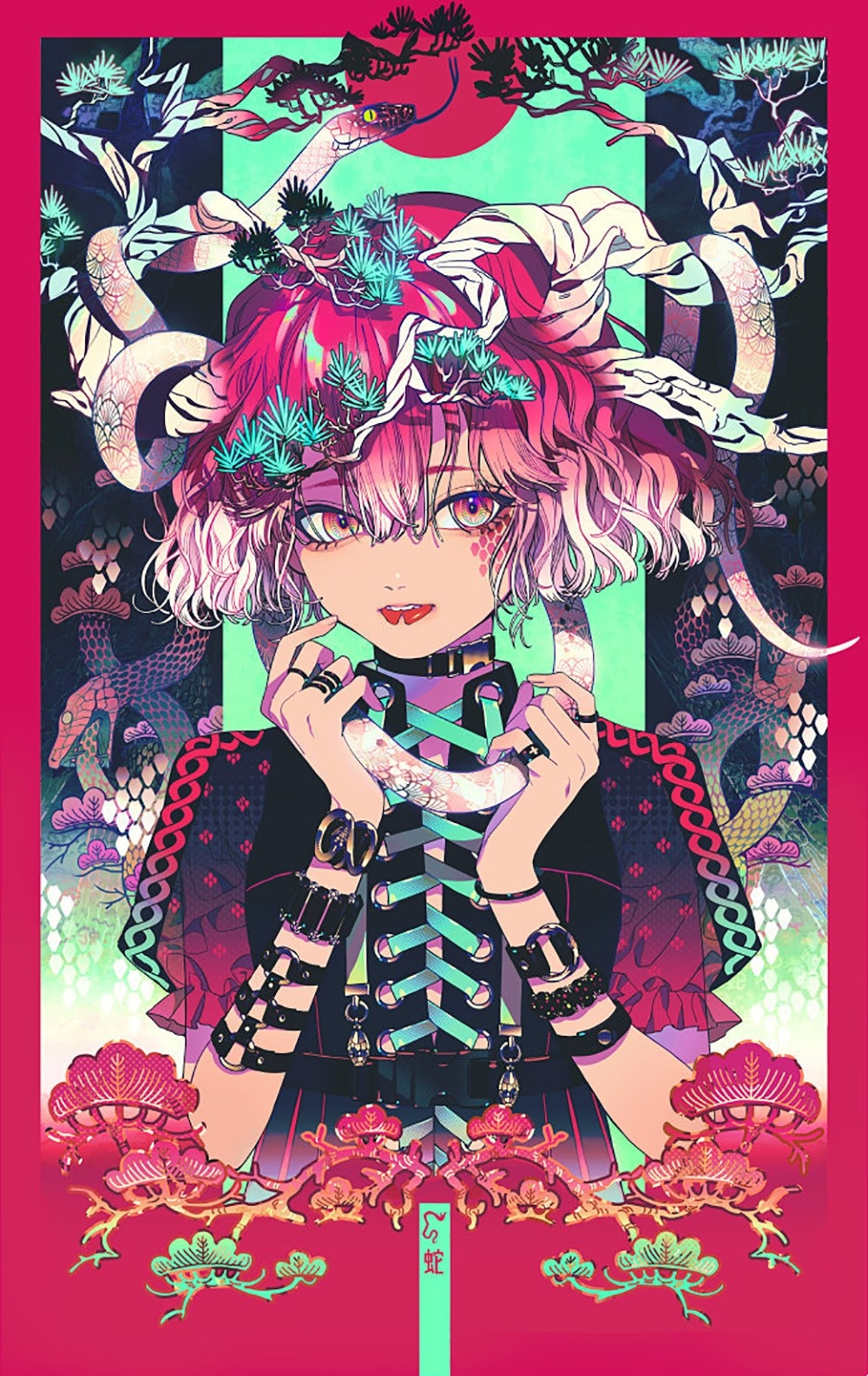 作品画面风格清新独特令人欣赏,作品欣赏唯美的构图与配色