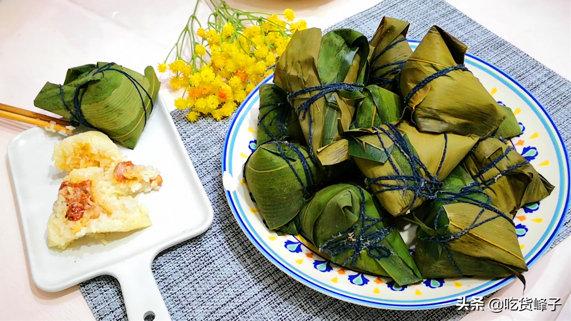 爱吃肉粽子不用买，教你在家做，从包到煮详细讲解，比买的更好吃