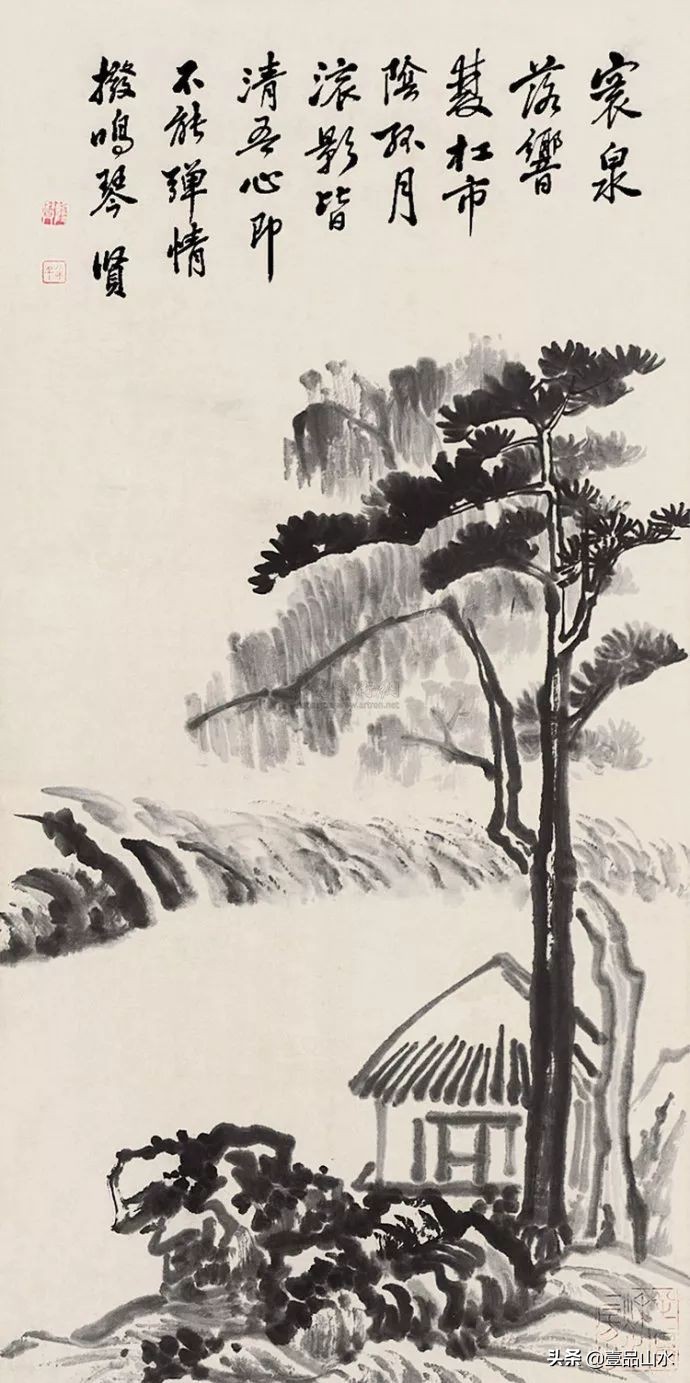 最真实的国画山水画,当代国画山水中的点景人物