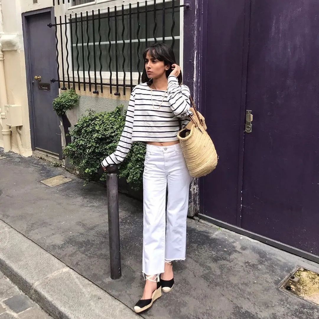 今夏小白鞋失宠日常,优雅大方的法式草编鞋