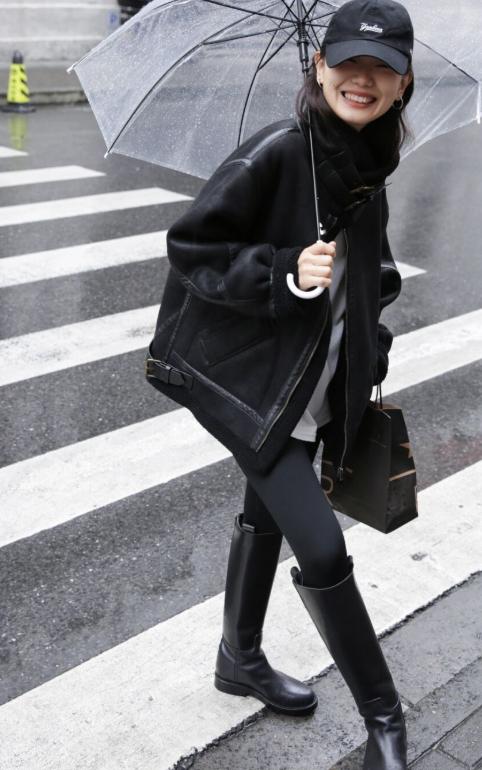 皮毛一体外套2021搭配最爆款女,中长款皮毛一体外套搭配啥