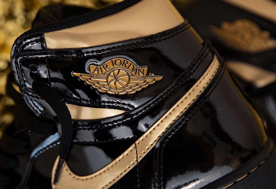 aj1mid黑金漆皮,aj1漆皮新款