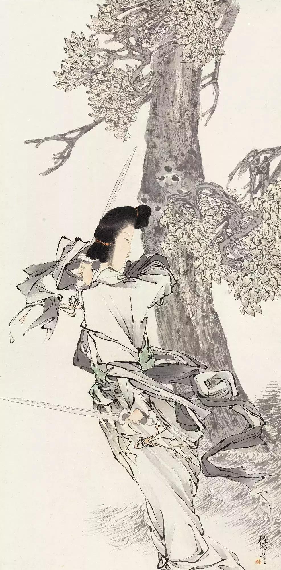 任伯年人物写意画 (任伯年人物白描图)