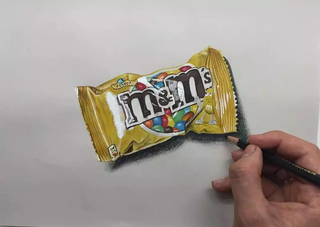 学渣购物小票画画,97年画画天才