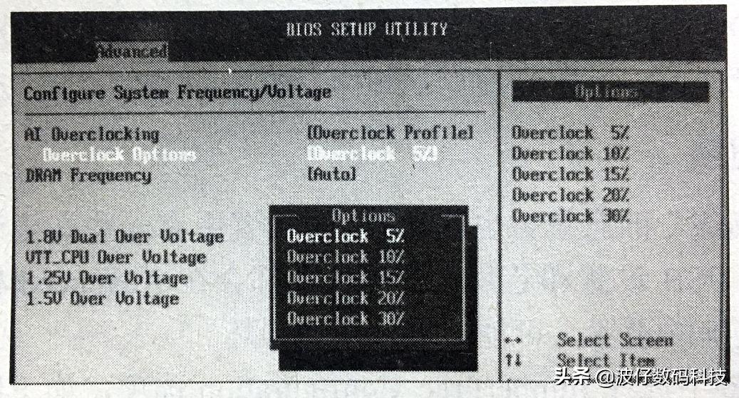 主板bios里面超频调不了cpu电压,bios怎么超频和加电压