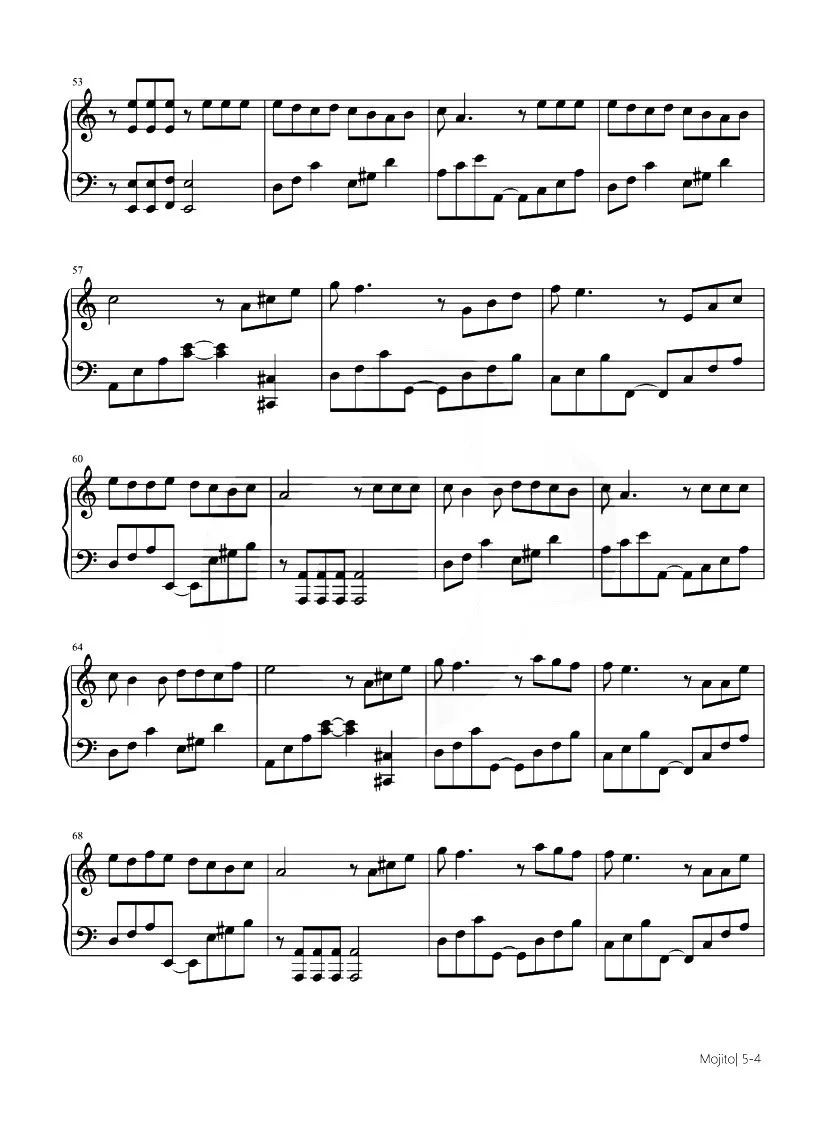 钢琴谱夏日,钢琴谱夏日时光