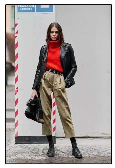 烟管裤秋冬搭配什么外搭,白裤子秋冬烟管裤穿搭