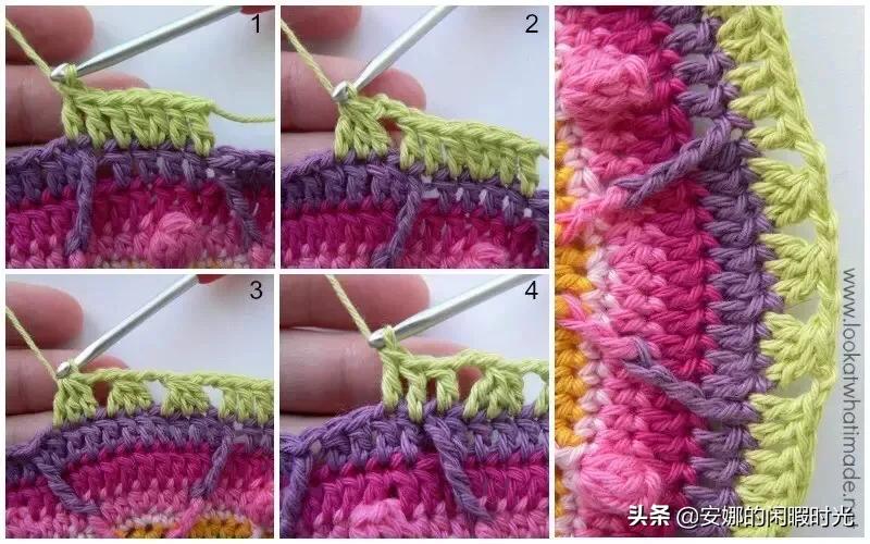 曼陀罗毯子编织教程,苏菲花园曼陀罗毯子钩法高清图解