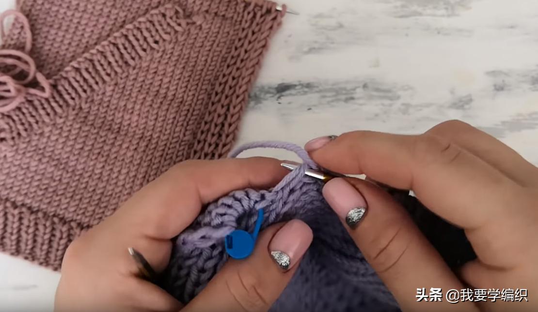 从下往上织暗口袋怎样编织,织口袋的教程