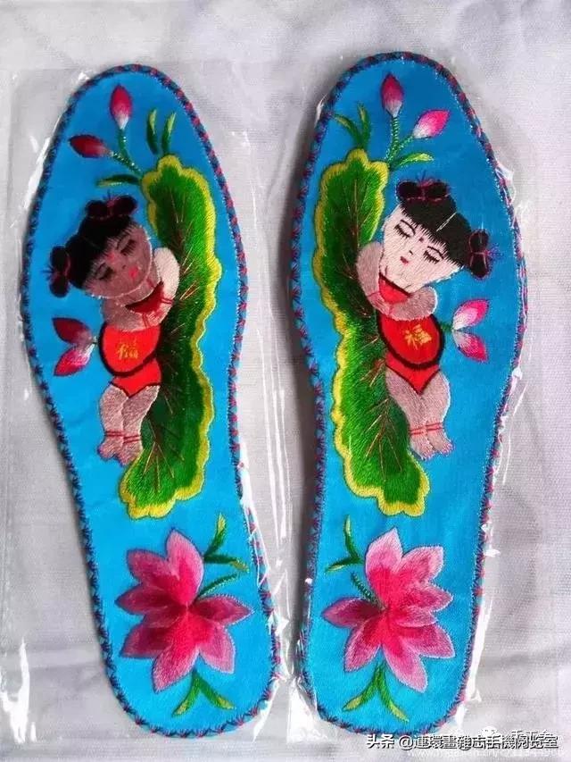 陕北民间纯手工鞋垫绣花,绣花鞋垫纯手工鞋垫成品