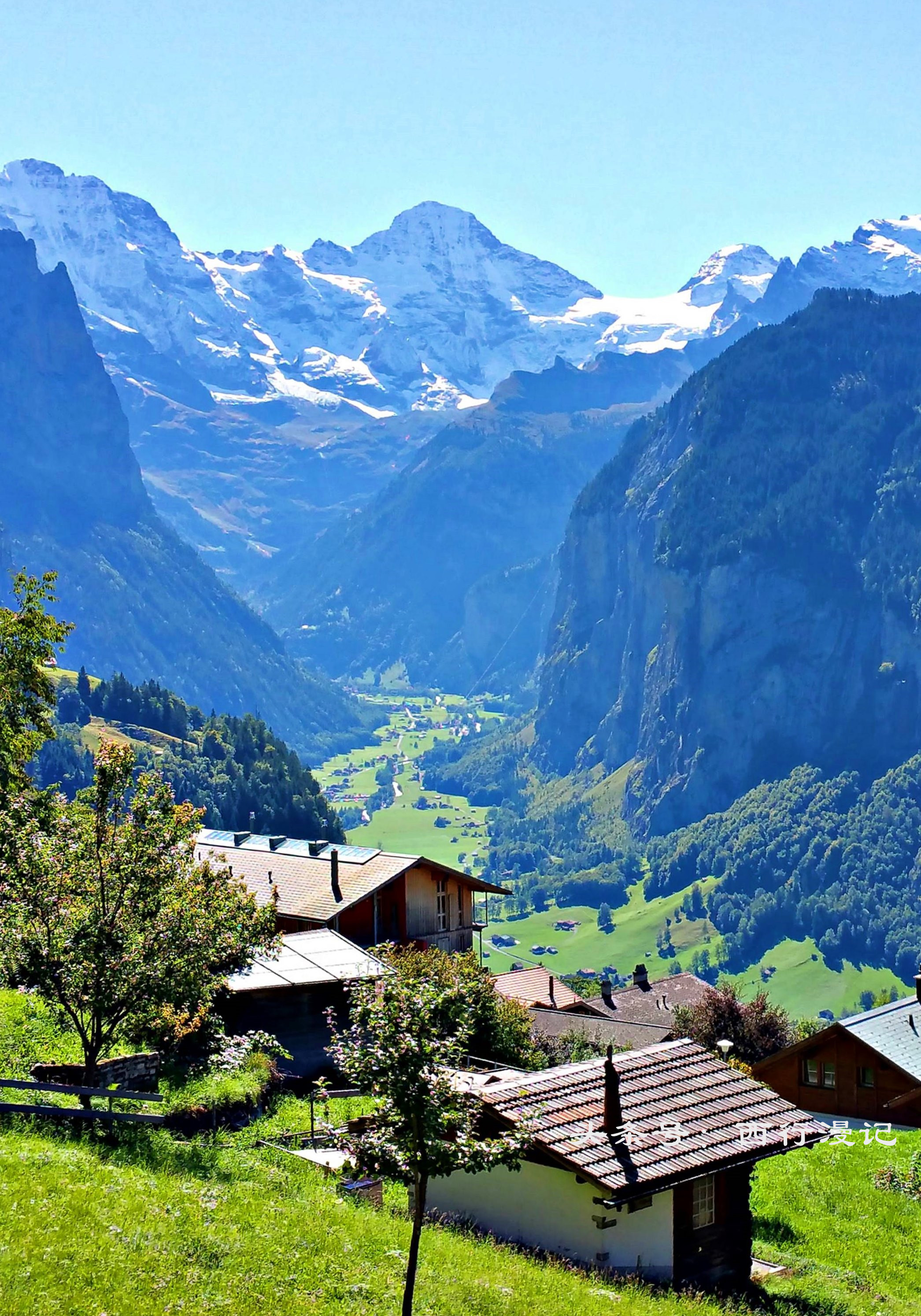 瑞士风景绝美的山,瑞士绝美的山村风光