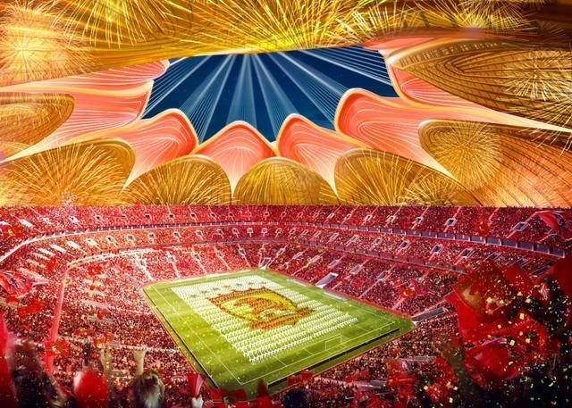 恒大新球场荷花效果图,广州恒大荷花足球场图片