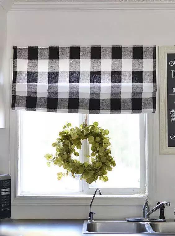 罗马帘美式,美式半遮光罗马帘