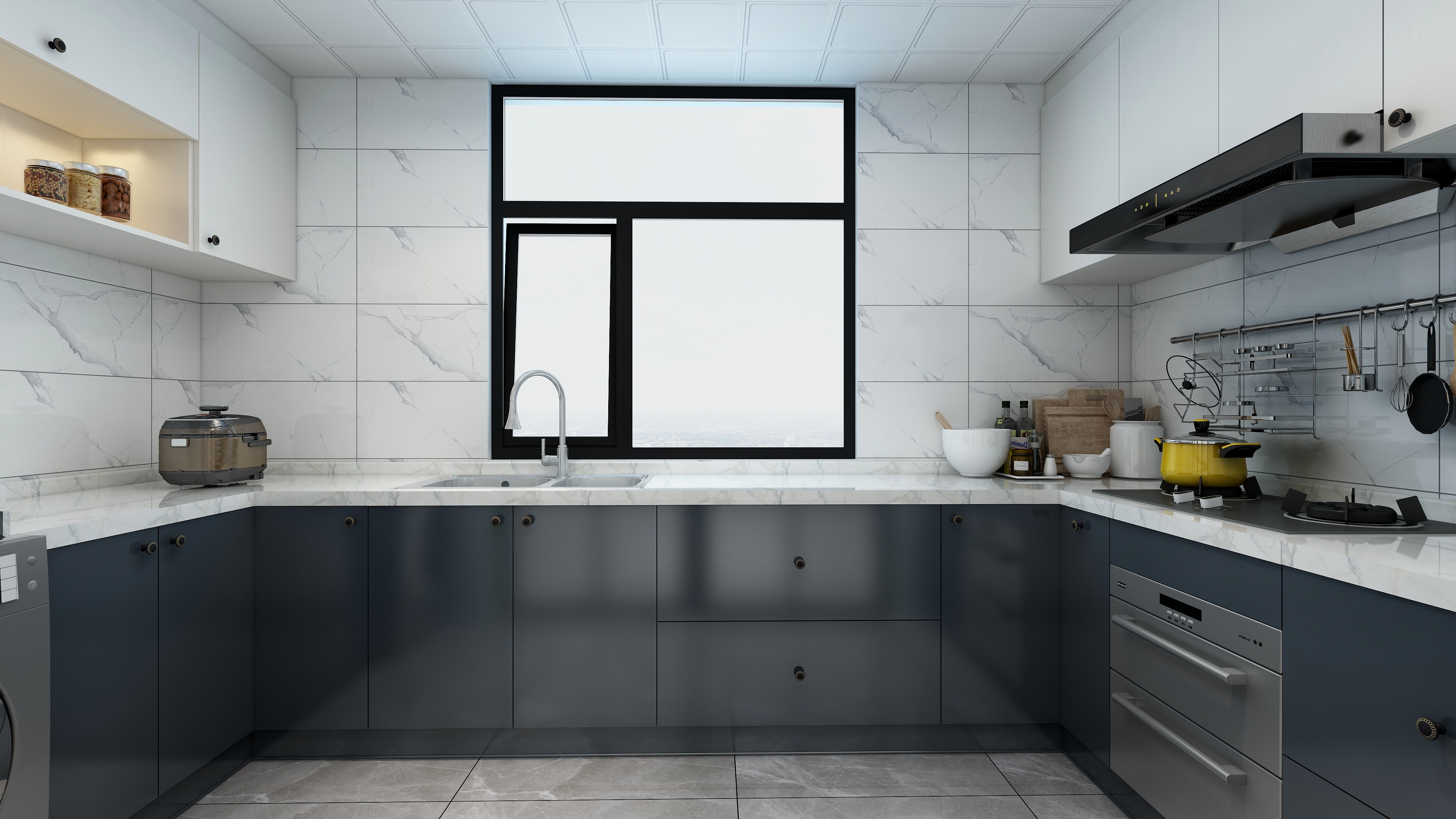 厨房台面用哪个好？大理石和石英石？看看沈阳装修公司怎么选