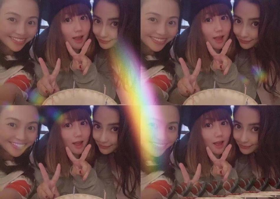 被美颜滤镜坑惨!baby和闺蜜合影全变网红脸,脸型五官如复制黏贴