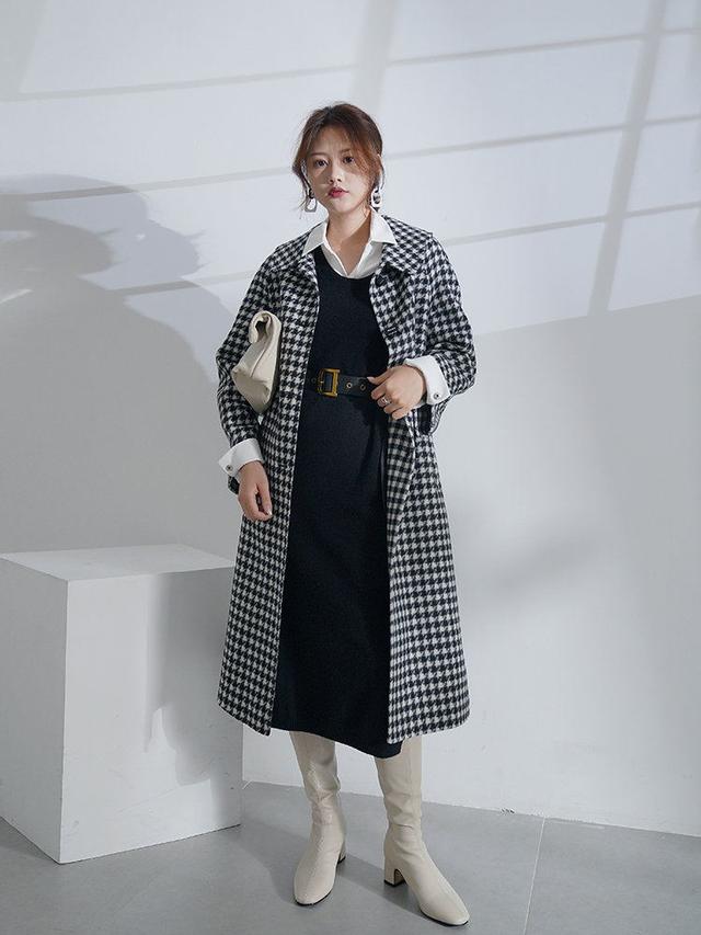 冬天穿格子大衣要怎么搭配,冬季格子大衣穿搭图片大全