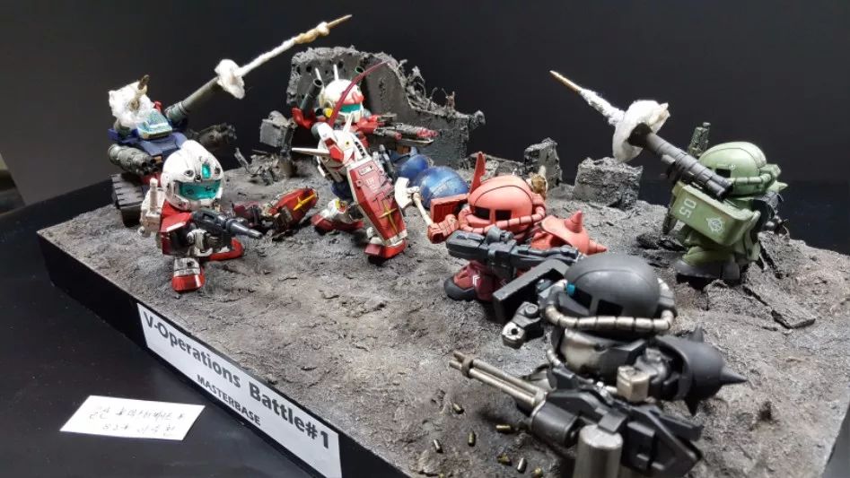 佳作:SD高达OL?混战场景模型