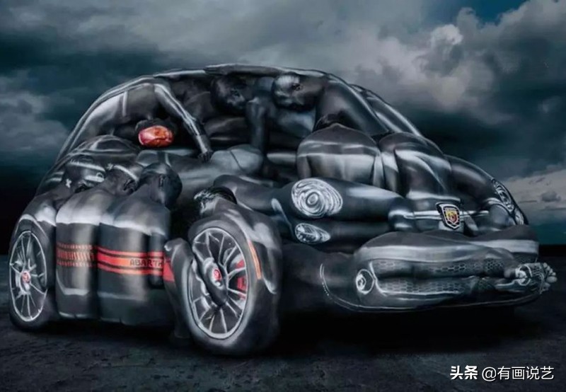 6幅欺骗双眼的人体绘画,仔细看看才发现模特躲在画中