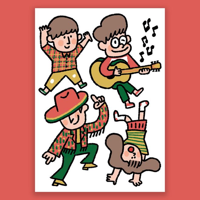 超可爱的手绘简笔画,简单的Q版简笔人物绘画