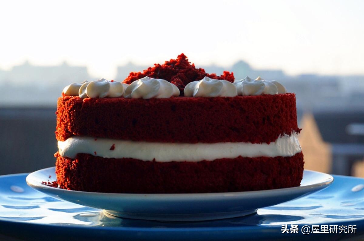 红丝绒蛋糕家用烤箱,小烤箱红丝绒酸奶蛋糕