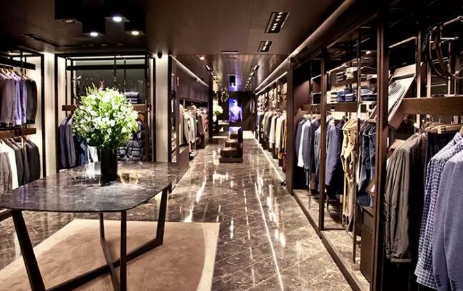 没有墙体服装店设计布局,服装店展厅直播间布局平面图