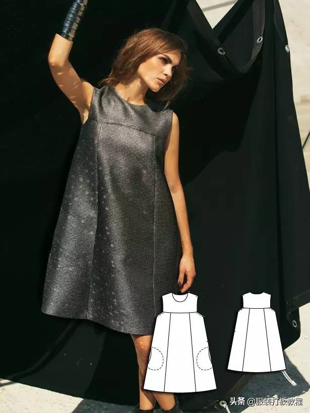 时装设计图手绘教程,服装制版图案大全