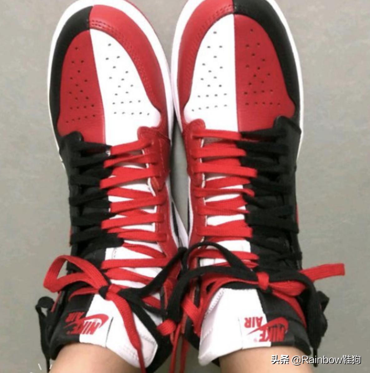 鞋带系法教程aj1蒂芙尼蓝双鞋带,aj1四色鸳鸯鞋带系法教程