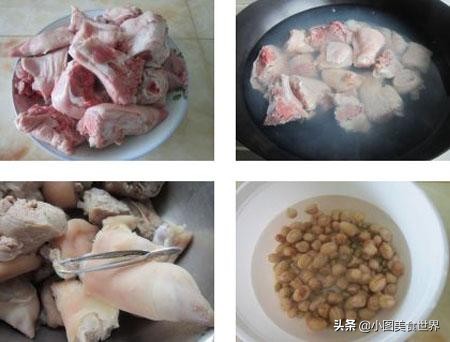 黄酒黄豆猪蹄,黄酒猪蹄炖黄豆做法