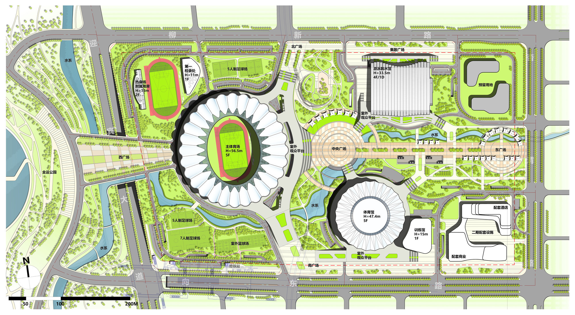 西安奥体中心修了哪些特色建筑,西安市奥体中心标志建筑