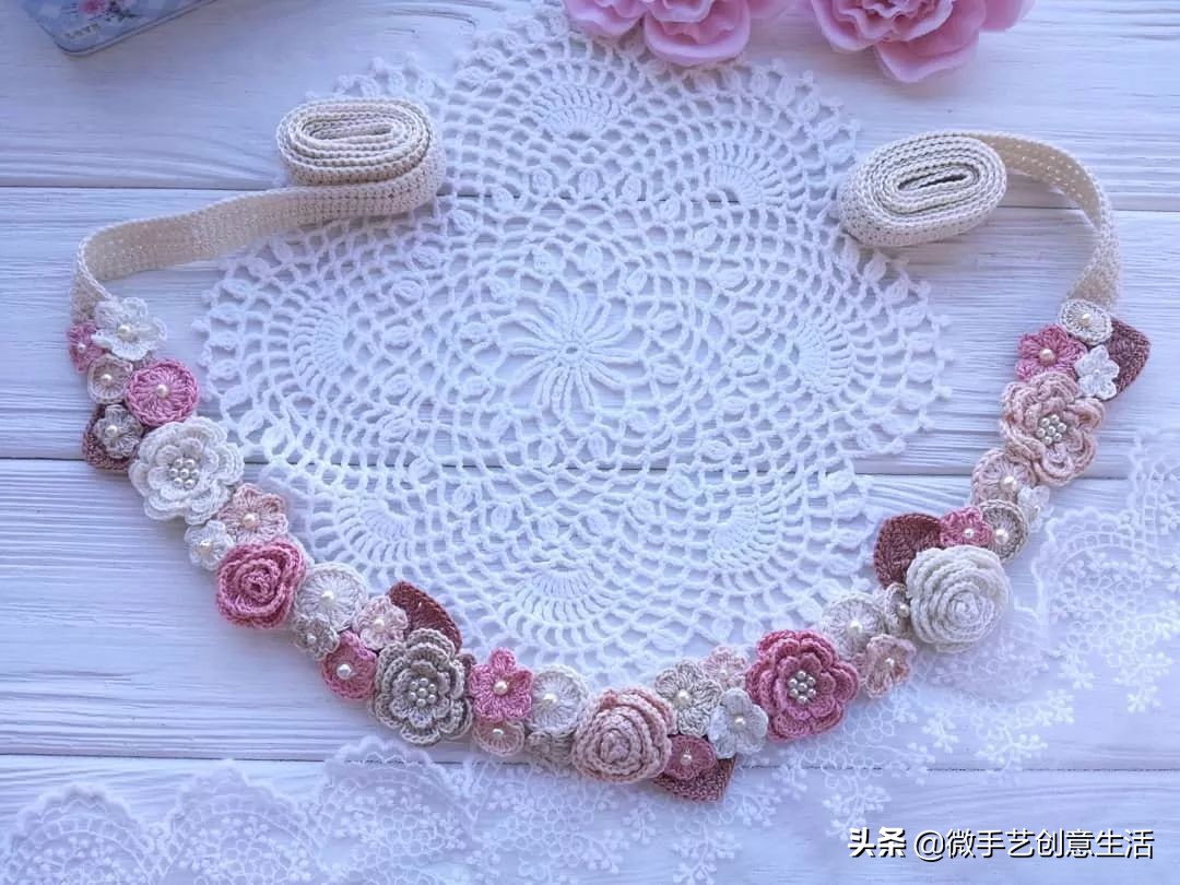 毛线编织小饰品教程五角星,纯手工编织手绳可爱蝴蝶饰品